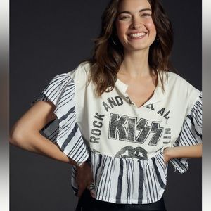 Anthropologie kiss babydoll shirt